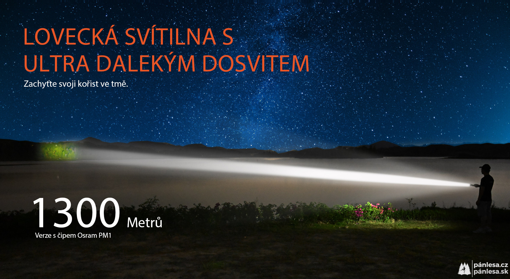 AceBeam L19 2.0, 1650 lm, Osram PM1 - Lovecká LED svítilna, černá
