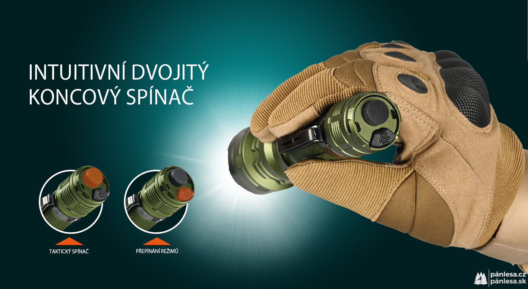AceBeam Defender P17, 4900 lm, dark green - Taktická LED svítilna, zelená