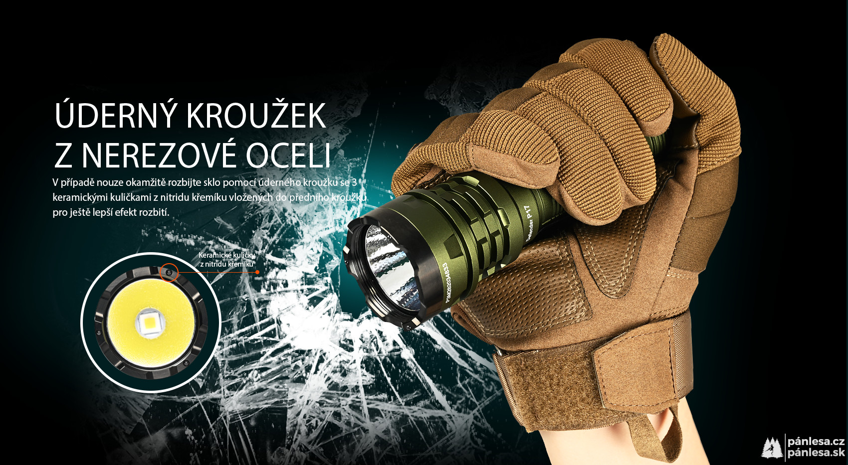 AceBeam Defender P17, 4900 lm, dark green - Taktická LED svítilna, zelená