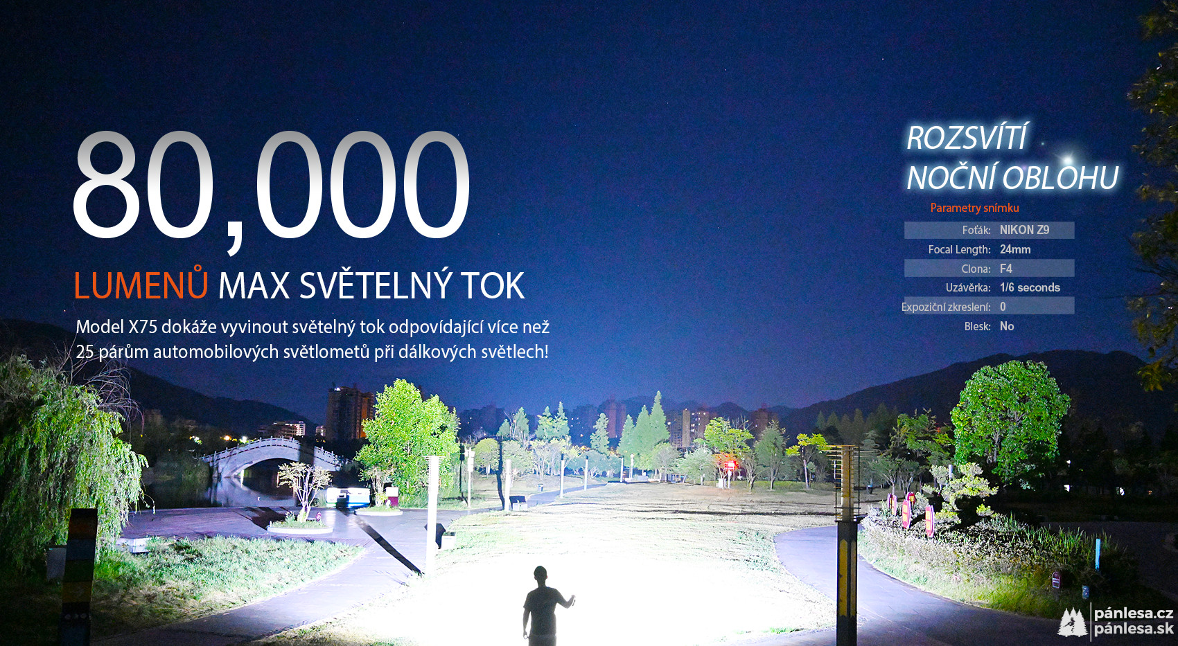 AceBeam X75, 80000 lm, black - LED svítilna, černá