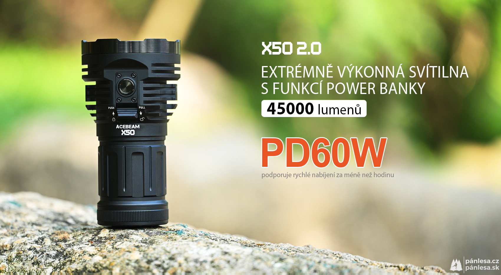 AceBeam X50 2.0, 45000 lm, black - LED svítilna, černá