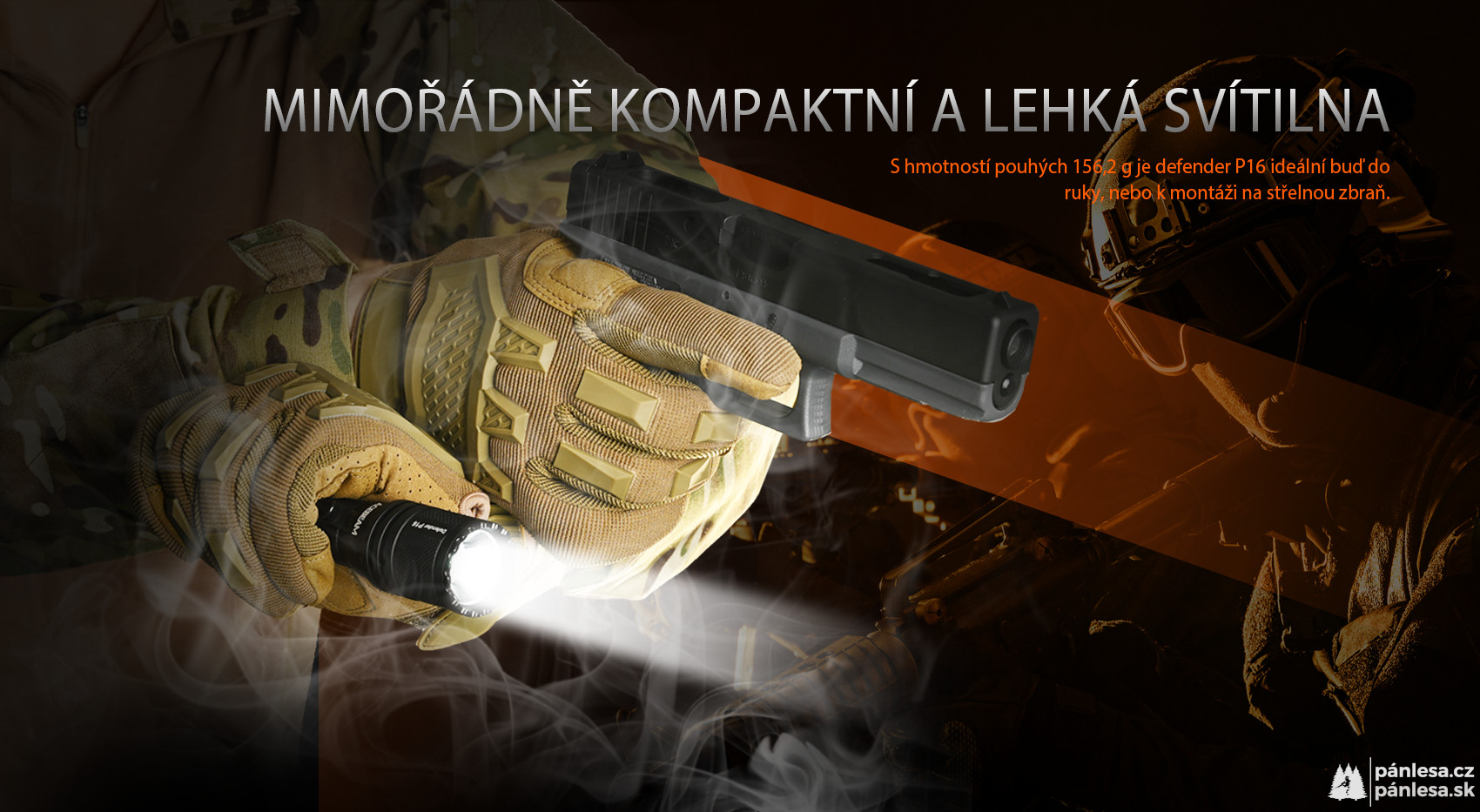 AceBeam Defender P16, 1800 lm, black - Taktická LED svítilna, černá