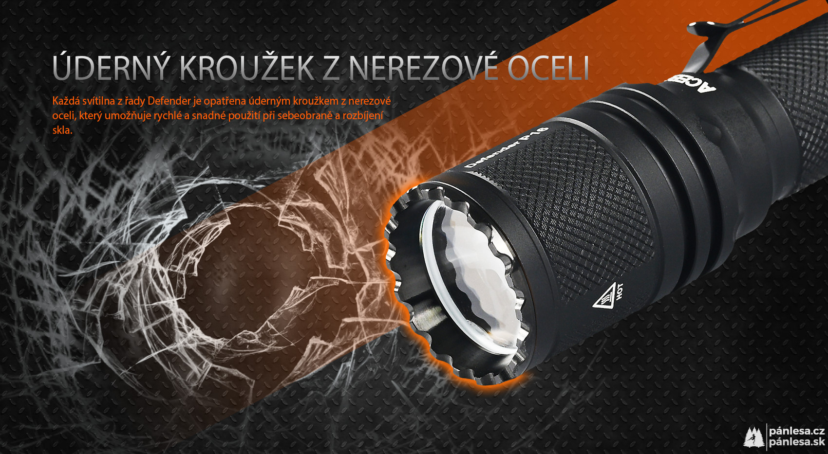 AceBeam Defender P16, 1800 lm, black - Taktická LED svítilna, černá