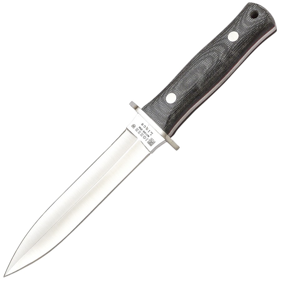 Joker Lince - Bushcraftová dýka, 15,5 cm, micarta, černá