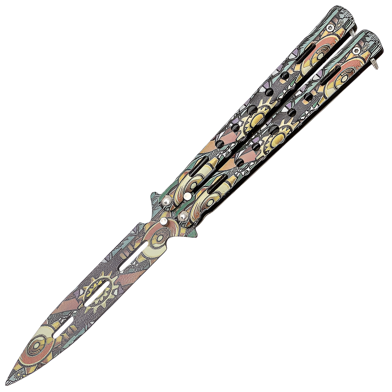 JKR Tréninkový motýlek, 10 cm, ocel, barevný motiv