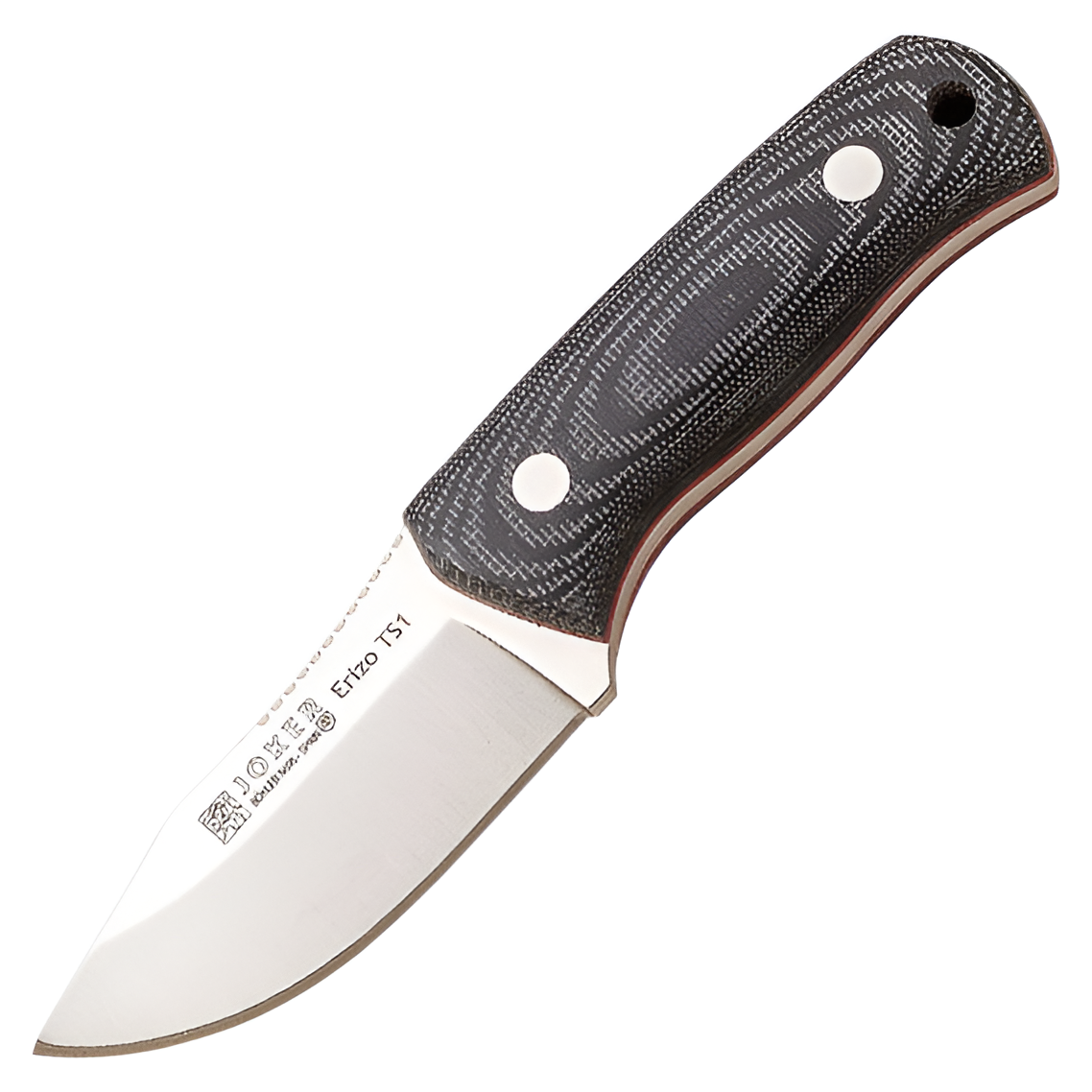 Joker Erizo TS1 - Bushcraftový nůž, 7,5 cm, micarta, černý
