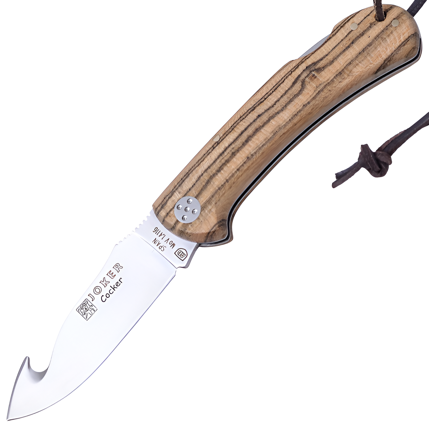 Joker Cocker - Zavírací stahovací nůž, 8,9 cm, dřevo bocote