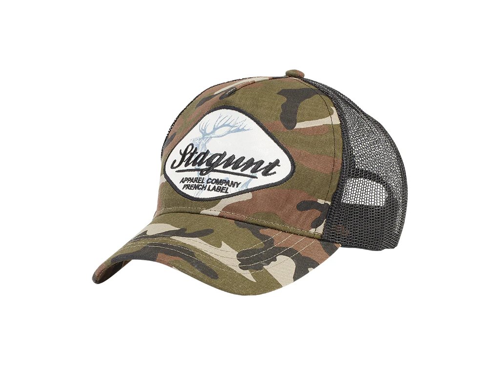 Stagunt Mac Military Camoo - Poľovnícka šiltovka, zelená kamufláž s logom