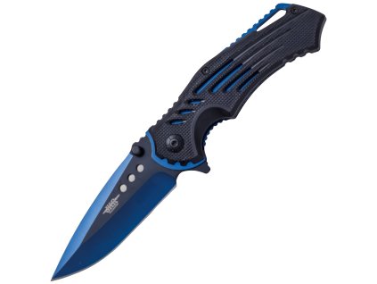 JKR Zatvárací nôž, 9 cm, ABS, modro-čierny
