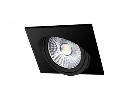 Výklopný LED podhled VP COB bodovka 6W, hranatý černý - teplá bílá