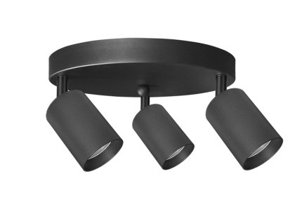 LEDMED bodové svítidlo METRO 3 ROUND GU10 černá 3x5W 38° 3000K - teplá bílá, stmívatelné