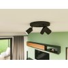 LEDMED bodové svítidlo METRO 3 ROUND GU10 černá 3x5W 38° 3000K - teplá bílá