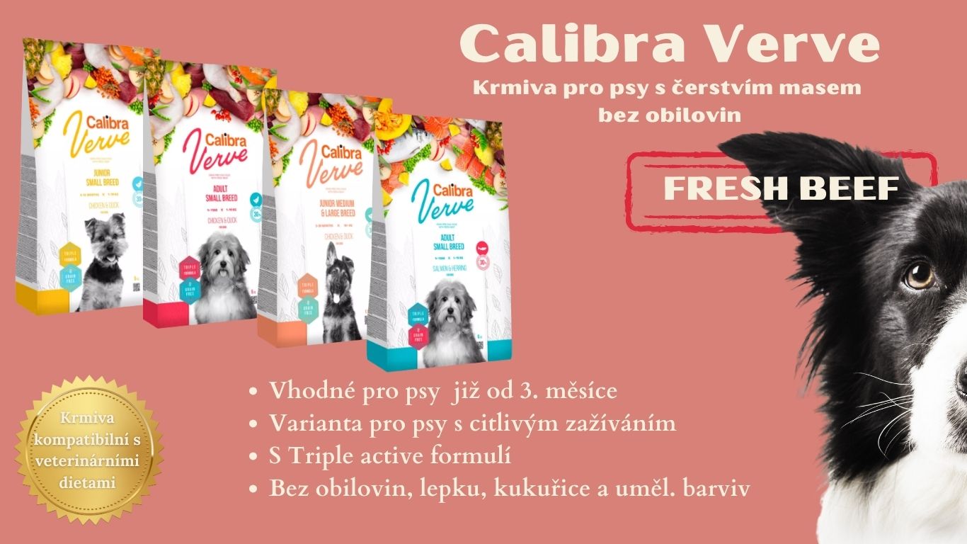 Calibra Verve - prémiové granule s čerstvím masem.