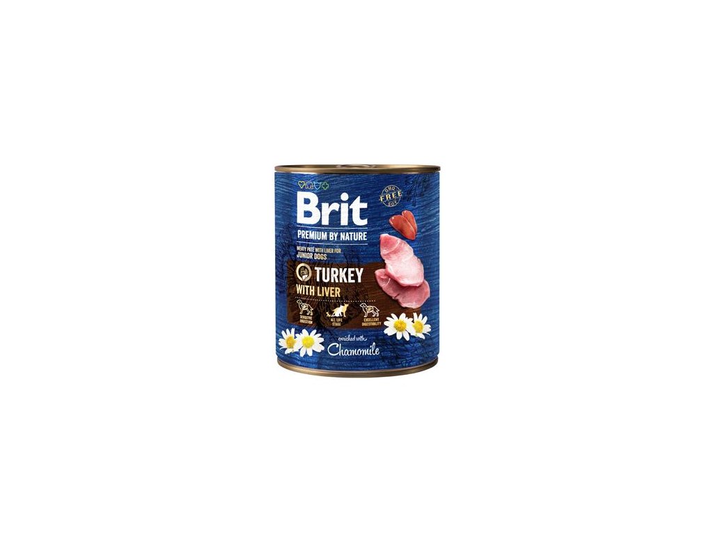 Brit Premium Dog by Nature konz Turkey & Liver 800g