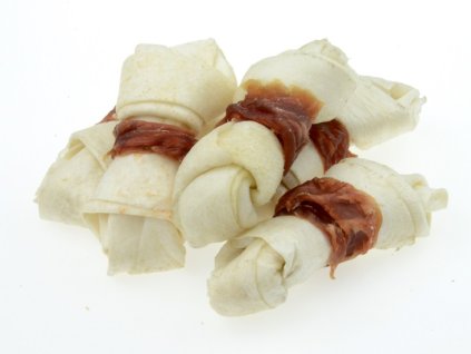 Uzel z bůvolí kůže 10cm s kachním masem 300g
