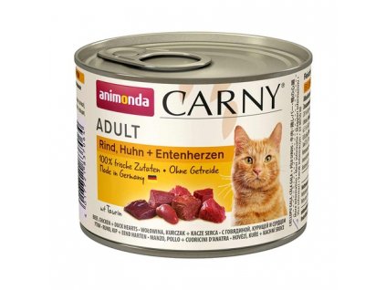 animonda carny adult rind huhn entenherzen 200g