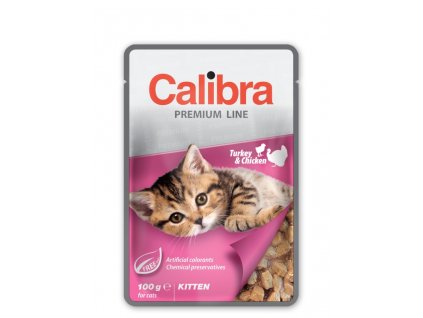 Calibra Cat kapsa Premium Kitten Turkey&Chicken 100g