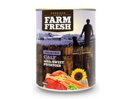 Farm Fresh Dog Calf with Sweet Potatoes konzerva 800g