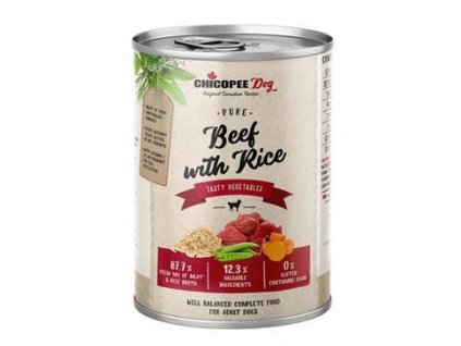 Chicopee Dog konz. Pure Beef with Rice 400g