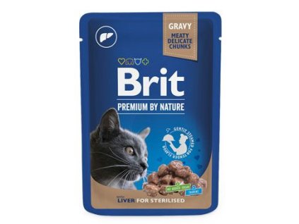 Brit Premium Cat kapsa Liver for Sterilised 100g