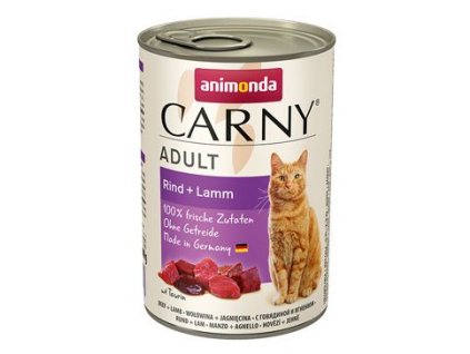 Animonda konz. kočka CARNY Adult hovězí/jehněčí 400g