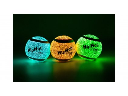 Neonový ve tmě svítící tenis. míč 6,5 cm (3 ks/bal.)