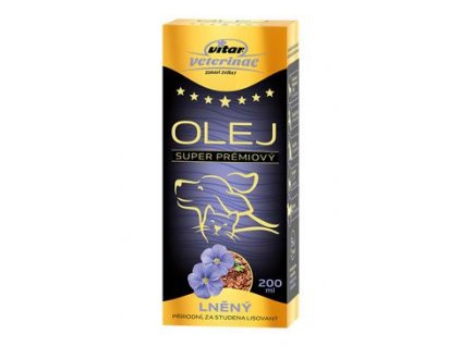 VITAR Veterinae Lněný olej 200ml