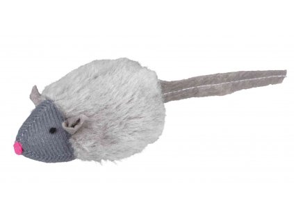 Mikročipová myš se zvukem, catnip 6 cm