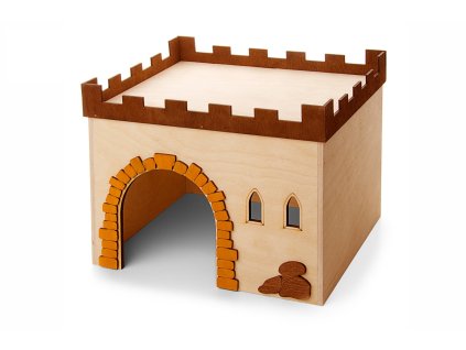 33017 dreveny domek hrad pro kraliky 29x24x22cm 01