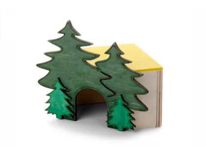33038 dreveny rohovy domek les pro krecky 10x10x11cm 01
