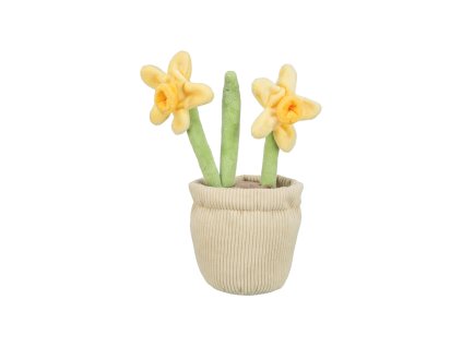 Narcisy v květináči, plyšová hračka pro psy, 25 cm