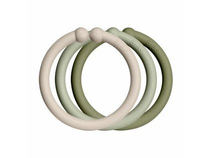 BIBS LOOPS KRUZKY Vanilla Sage Olive