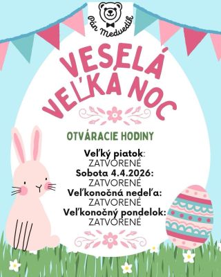 🌷🐣 Milí kamaráti, počas veľkonočných sviatkov si aj u nás v brlôžku Pána Medvedíka doprajeme chvíľku oddychu 🧸💛 📅...