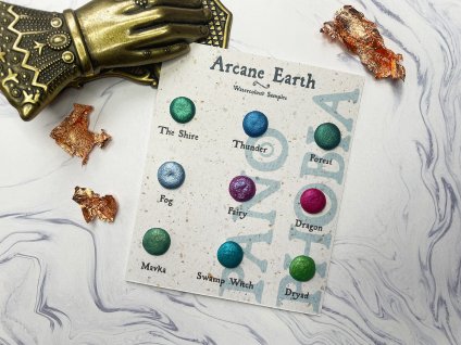 ARCANE EARTH Akvarelový vzorník, 9 barev