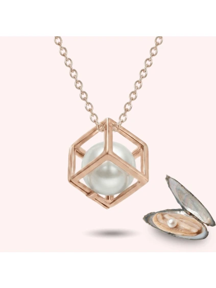 ruzova kostka musle s perlou