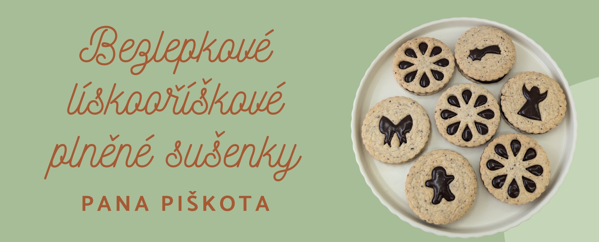 Bezlepkové lískooříškové sušenky s ganache z mléčné čokolády