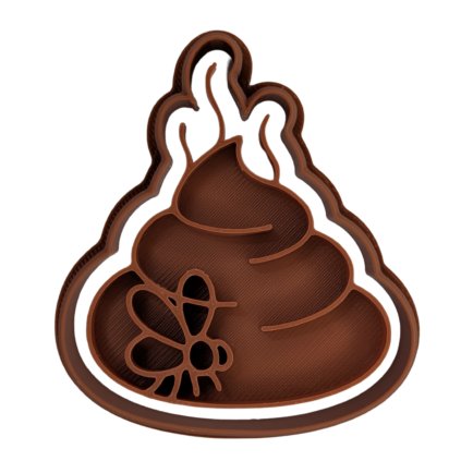 vykrajotáko s razíktem lejno s mouchou