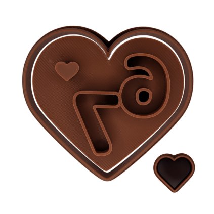 Vykrajovátko na linecké cukroví vzor Srdce 67