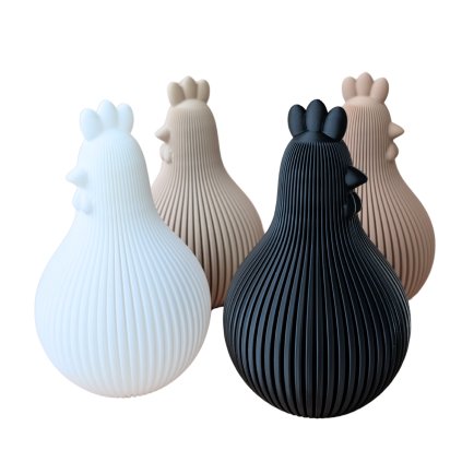 Designová slepička KoKo v moderním minimalistickém interiéru