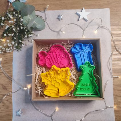 České Vánoce – plastová vykrajovátka s razítkem pro pečení tradičního cukroví.