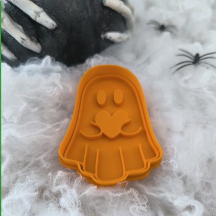 Roztomilý design pro vaše halloweenské sušenky, ideální pro pečení s láskou.