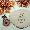 Vykrajovátko s razítkem Hruška s obličejem – podzimní motiv na sušenky a perníčky.