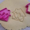 Vykrajovátko na linecké cukroví Domeček se srdíčky – ideální na Valentýn a svatbu