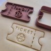 Vykrajovačka Vstupenka na zápas, zábavné pečení pro sportovní fanoušky