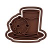 Vykrajovátko cookies se sklenicí kakaa
