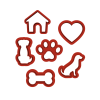 Sada mikrovykrajovátek se psí tématikou