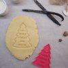 Vánoční vykrajovátko s razítkem ve tvaru stromu – perfektní pro kreativní sušenky a cukroví s vánočním motivem.