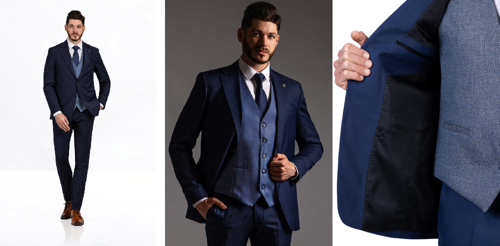 Vyladěné trojkombinace: Obleky s oboustrannou vestou přináší variabilitu do světa pánské elegance.