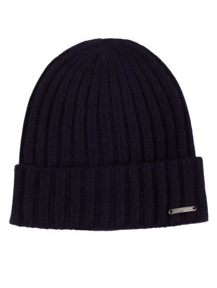 modrá pletená šála