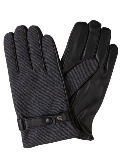 tmavě šedé kožené rukavice